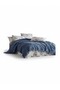 Şaheser Home Mona Pike 220X240 cm – Jacquard Waffle Weave – Double Size – Soft and Lightweight Navy Blue - 2