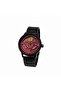 STEERX Men’s Analog Watch Red Dial Black Stainless Steel Strap Quartz Luxury Wrist Watch - 2
