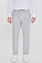 Men's Gray Slim Fit Tie-Waist Side Pocket Dobby Casual Trousers - 2