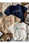 Boy's 3-Pack Paris-Italy Printed Beige-White-Navy Blue Combed Cotton T-Shirt - 3