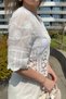 Imported silk deyayl lace blouse - 5
