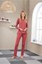 23553 Women's 4 Season Soft Comfortable Cut Long Sleeve Soft Pajama Set