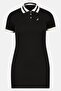 Women Embroidered Logo Mini Dress, Black - 3