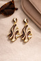 Wave Form Earrings Anti-Tarnish Plating, Stylish and Modern Bijouterie Earrings - 6