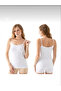 Women's Strappy Cotton Soft Textured Combed Cotton Body-Hugging Flexible Women's Undershirt - 2