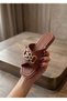 Women's Gold Chain Buckle Cross-Strap Slippers Summer Casual Stylish Comfortable Sandals - 5