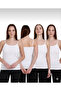Women's Strappy Cotton Soft Textured Combed Cotton Body-Hugging Flexible Women's Undershirt - 3