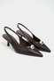 Alvera Brown Rustic Accessory Detail Pointed Toe Women's Heeled Shoes - 5