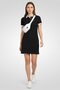 Women Embroidered Logo Mini Dress, Black