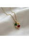 Women's Steel Non-Tarnish 4-Leaf Clover Necklace - 2