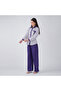 White & Deep Blue Striped Contrast Co-Ord Set - 4