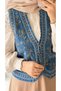 Women's Blue Ethnic Embroidered Bohemian Jean Vest Pinterest Style Denim Vest - 4