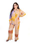 Pink Multicolor Leaf Motif Printed Co-Ord Set