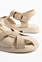 Women's Ankle Strap Buckle Suede Daily Sandals Beige Suede - 2