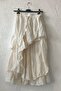 Beige Washed Layered Elastic Waist Casual Cotton Woven Skirt 90 55 - 7