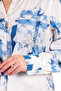 White & Blue Abstract Embroidered Co-Ord Set - 5