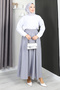 Women's Long Skirt – Loose Maxi Skirt with Elastic Waist - 2