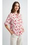 Women's Süzene Worked Italian Judge Collar Three Quarter Sleeve 100% Cotton Shirt - 2
