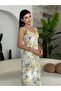 Ruffle Detailed, Rope Strap, Lined, Maxi Length, Premium Chiffon Dress - 7