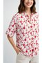 Women's Süzene Worked Italian Judge Collar Three Quarter Sleeve 100% Cotton Shirt - 3