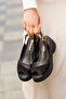 L-M 64024 Genuine Leather Thick Soled Sandals - 2
