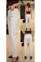 Stone color premium a quality cut leg brown belted pipe leg full lycra stylish modern jeans. - 2