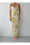 Ruffle Detailed, Rope Strap, Lined, Maxi Length, Premium Chiffon Dress