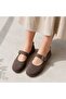 Gemma Adjustable Buckle Detailed Women's Suede Ballerinas - 2