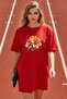 Women's Short Sleeve Crew Neck Dress Nightgown
