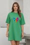 Women's Short Sleeve Crew Neck T-Shirt Dress Nightgown