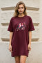 Women's Short Sleeve Crew Neck Dress Nightgown