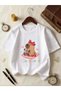 Children's T-Shirt Short Sleeve Cute Capybara Milk Tea Cherry Printed Summer Girl's