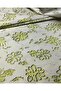 Beige with Yellow and Green Floral Curtain Fabric 160X250Cm - 7