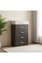 DaVita Chest of 5 Drawers - Beige / Brown