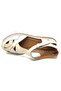 Omelo Genuine Leather Comfort Orthopedic Women's Sandals Beige - 5
