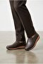 Men's Inner and Outer Genuine Leather Brown Full Orthopedic Comfortable Daily Walking Shoes - 2