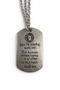 Death Note Written Metal Plate Necklace Silver Color Unisex 60 cm Chain - 4