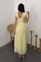 Square Neck Premium Brode Fisto Dress with Belt and Lace - 4