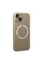 Etr Apple iPhone 14 Plus Case Jack Magneticsafe Lens Silicone - Gold Ti̇c - 3