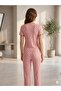 Short Sleeve Patterned 100% Cotton Summer Pajama Set - 5