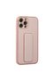 Apple iPhone 12 Pro Case Coco Leather Stand Cover - Pink - 2