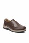 Men's Brown Inner and Outer Genuine Leather Orthopedic Sole Casual Shoes - 3