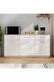Barbados Sideboard with 3 Drawers & 3 Doors - White/Oak