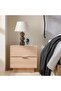 Float 2Drawers Night Stand W/Glass Top-Natural Oak - 6