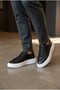 Men's Black Inner Outer 1. Class a Genuine Leather Full Orthopedic Sole Comfortable Daily Shoes