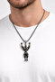 Men's Bodybuilding Figured Metal Necklace Silver Color Chain 60 cm