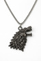 Unisex Metal Wolf Head Pendant Silver Color Figured Chain 60 cm - 4