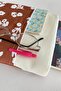 Fabric Book Cover with Pockets White Floral - 4