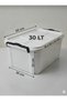 30 Liters 3 Pieces Multi-Purpose Organizer Plastic Storage Box with Locking Lid, Toy Storage Box - 3