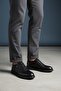 Men's Black Lightweight Comfortable Sole Casual Genuine Leather Shoes - 2